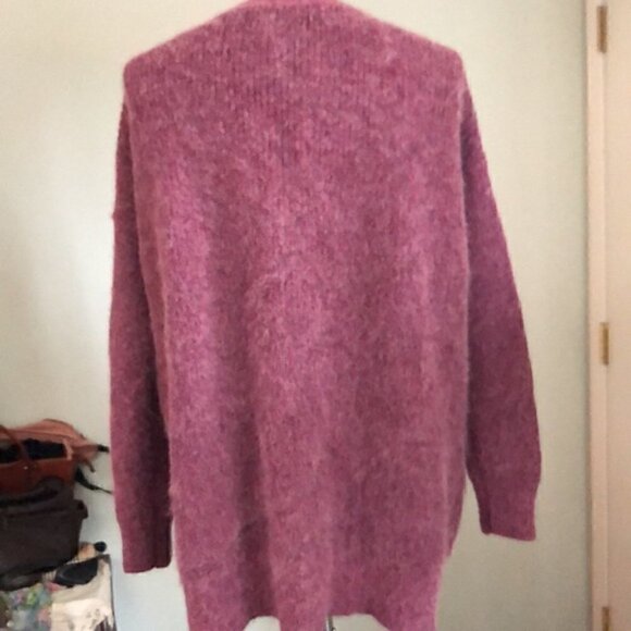 Free People Oversized Cloudy Day Fuzzy Long Cardigan size M - Picture 5 of 9